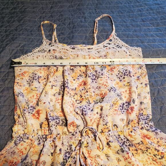 In Bloom By Jonquil Size S/M Romper (S) Robe Set (M) Spring Floral Purple Orange - Picture 8 of 12